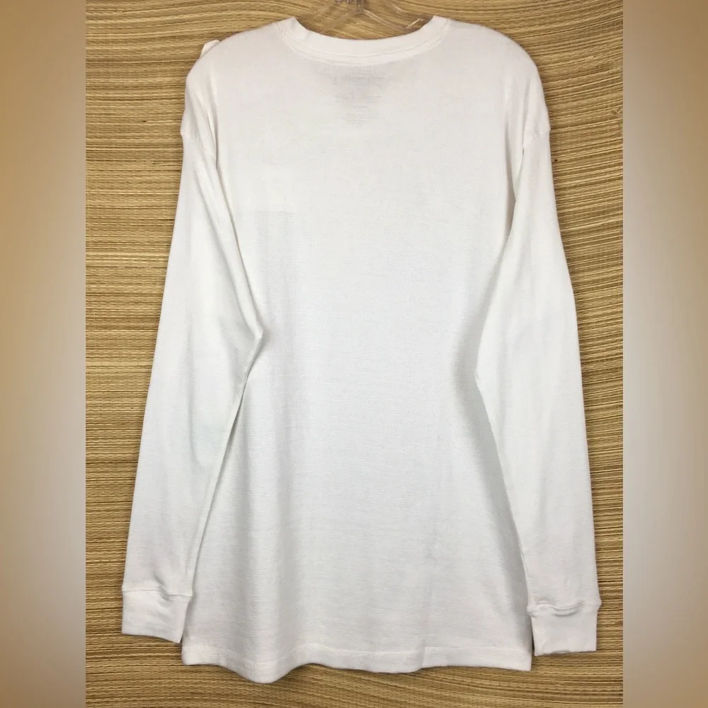 NWT Jordan Craig Cotton Blend V-neck Knit Pullover  Thermal Shirt White Sz 2XL